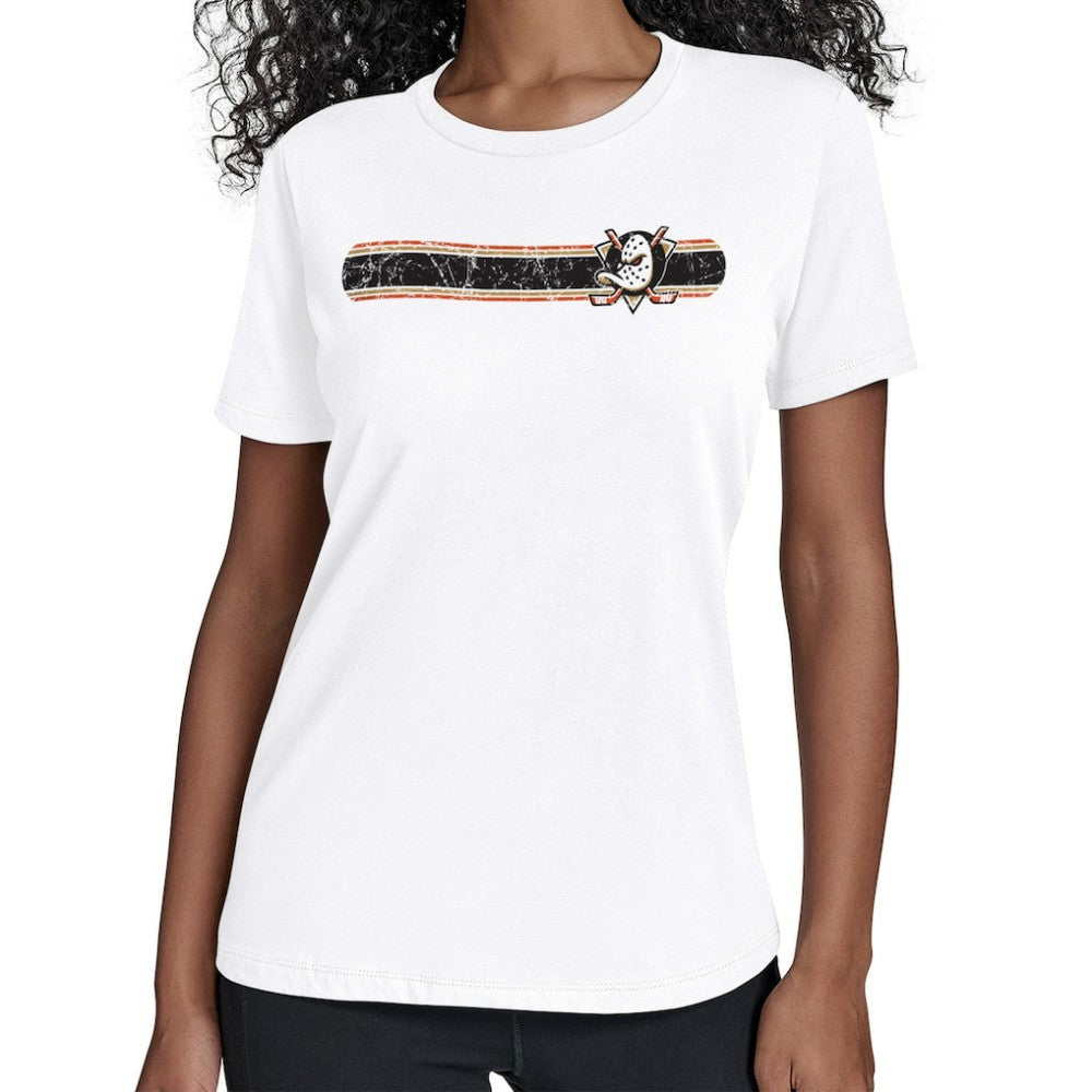 NHL Anaheim Ducks Starter Women's Team Stripe T-Shirt - White