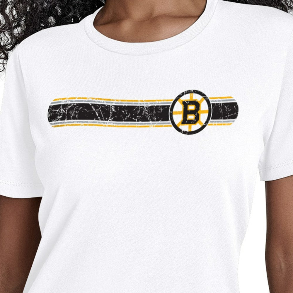 NHL Boston Bruins Starter Women's Team Stripe T-Shirt - White