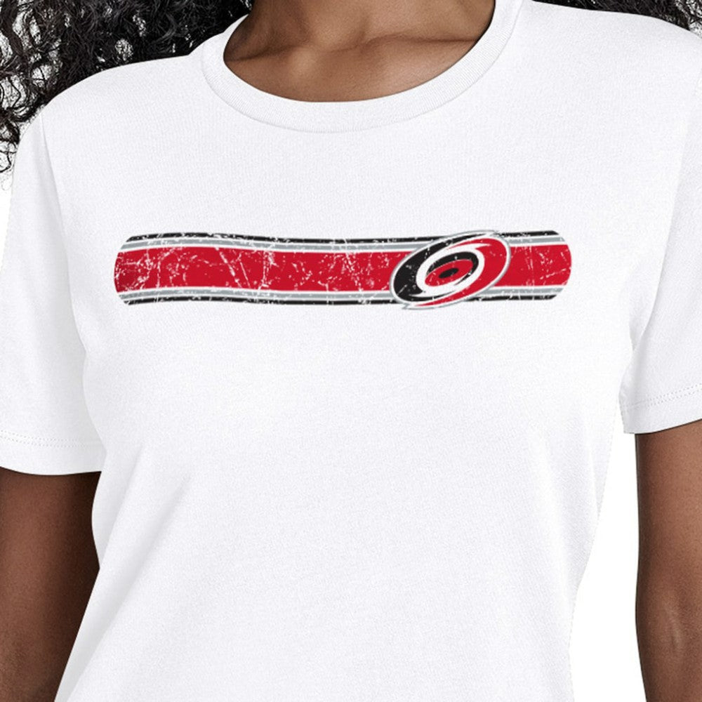 NHL Carolina Hurricanes Starter Women's Team Stripe T-Shirt - White