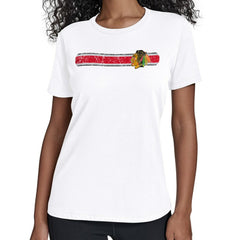 NHL Chicago Blackhawks Starter Women's Team Stripe T-Shirt - White