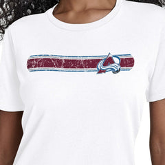 NHL Colorado Avalanche Starter Women's Team Stripe T-Shirt - White
