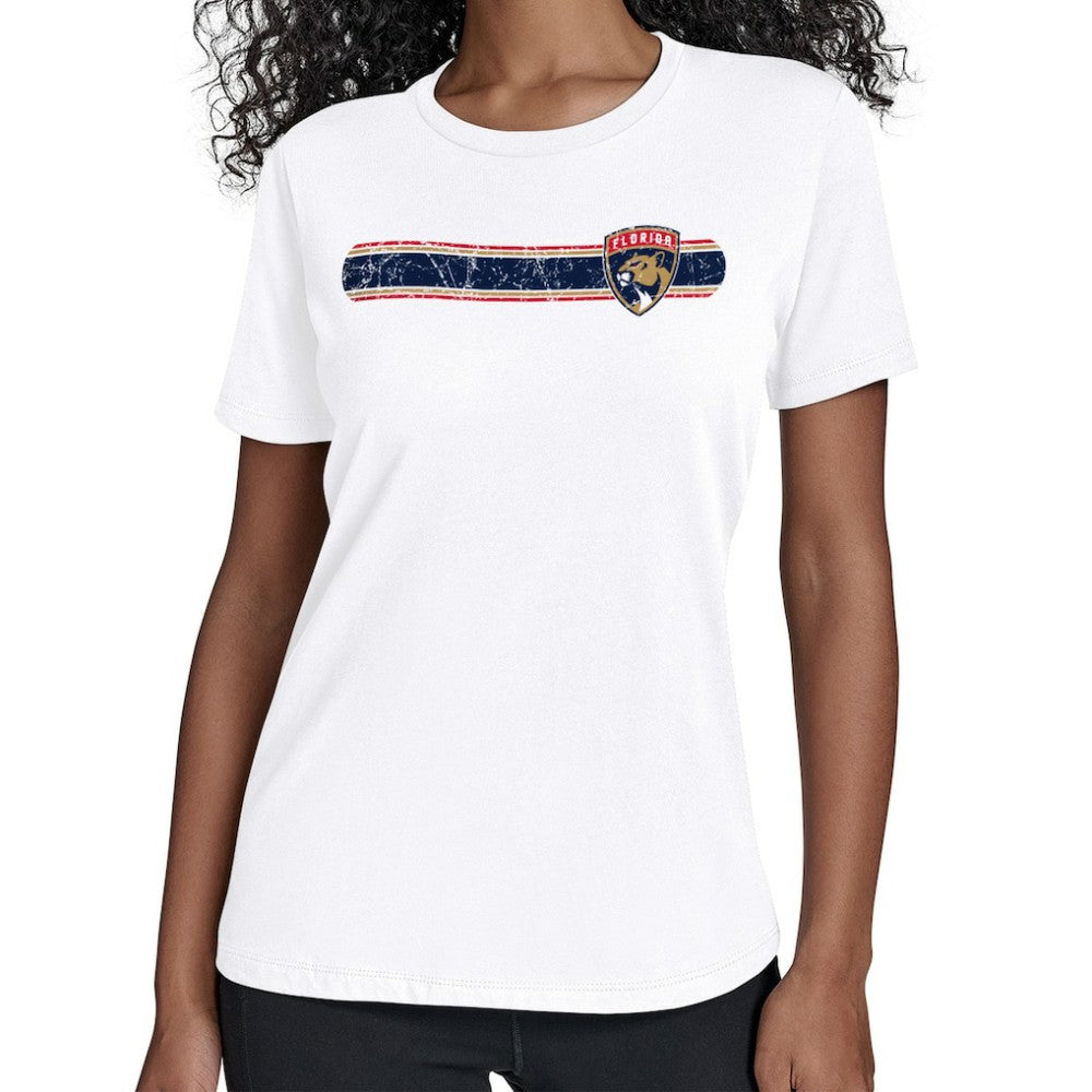 NHL Florida Panthers Starter Women's Team Stripe T-Shirt - White