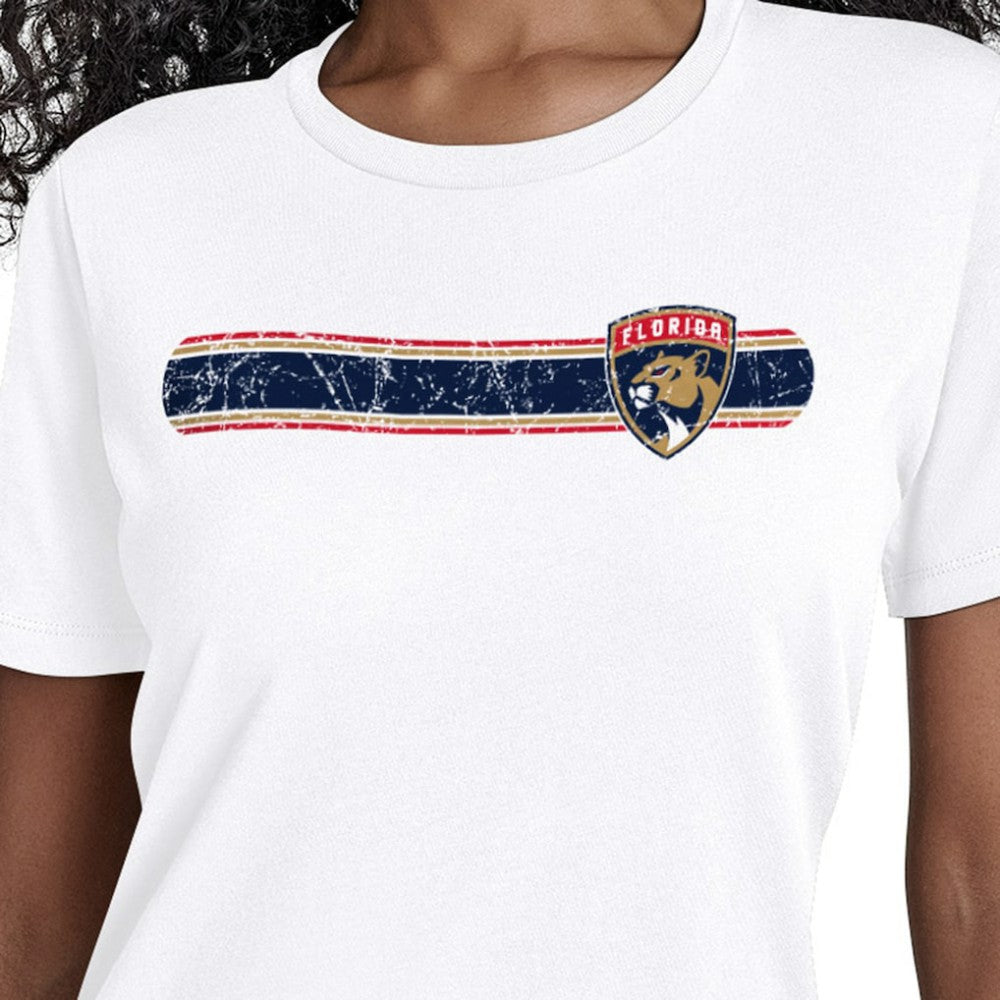 NHL Florida Panthers Starter Women's Team Stripe T-Shirt - White