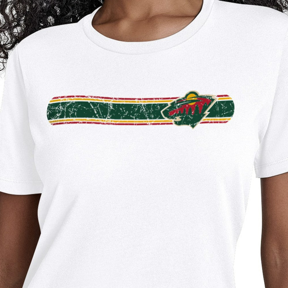 NHL Minnesota Wild Starter Women's Team Stripe T-Shirt - White