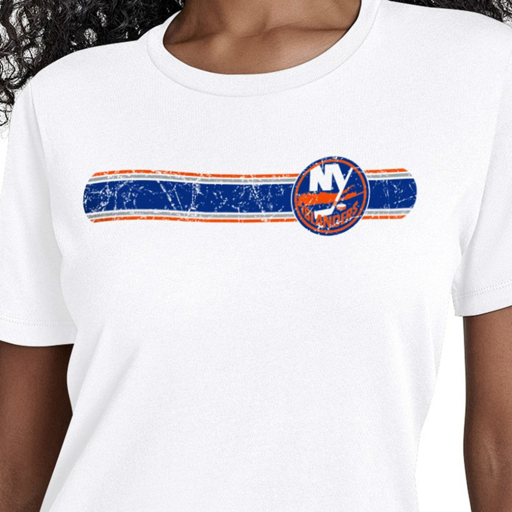 NHL New York Islanders Starter Women's Team Stripe T-Shirt - White