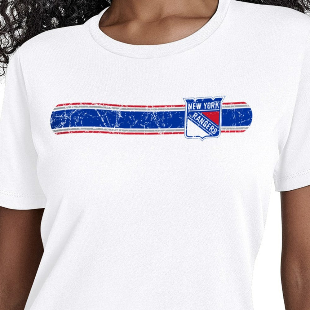 NHL New York Rangers Starter Women's Team Stripe T-Shirt - White