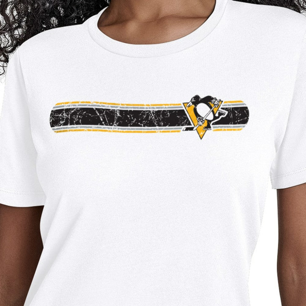 NHL Pittsburgh Penguins Starter Women's Team Stripe T-Shirt - White