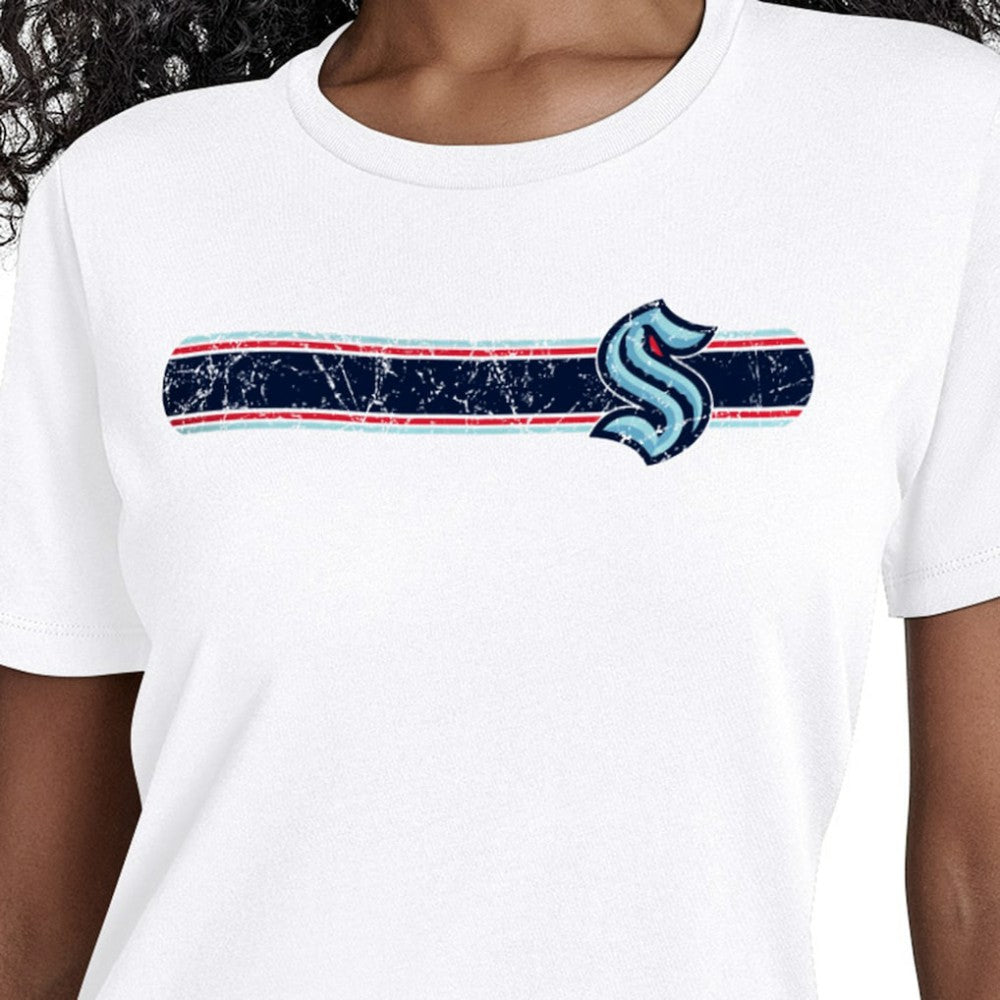 NHL Seattle Kraken Starter Women's Team Stripe T-Shirt - White