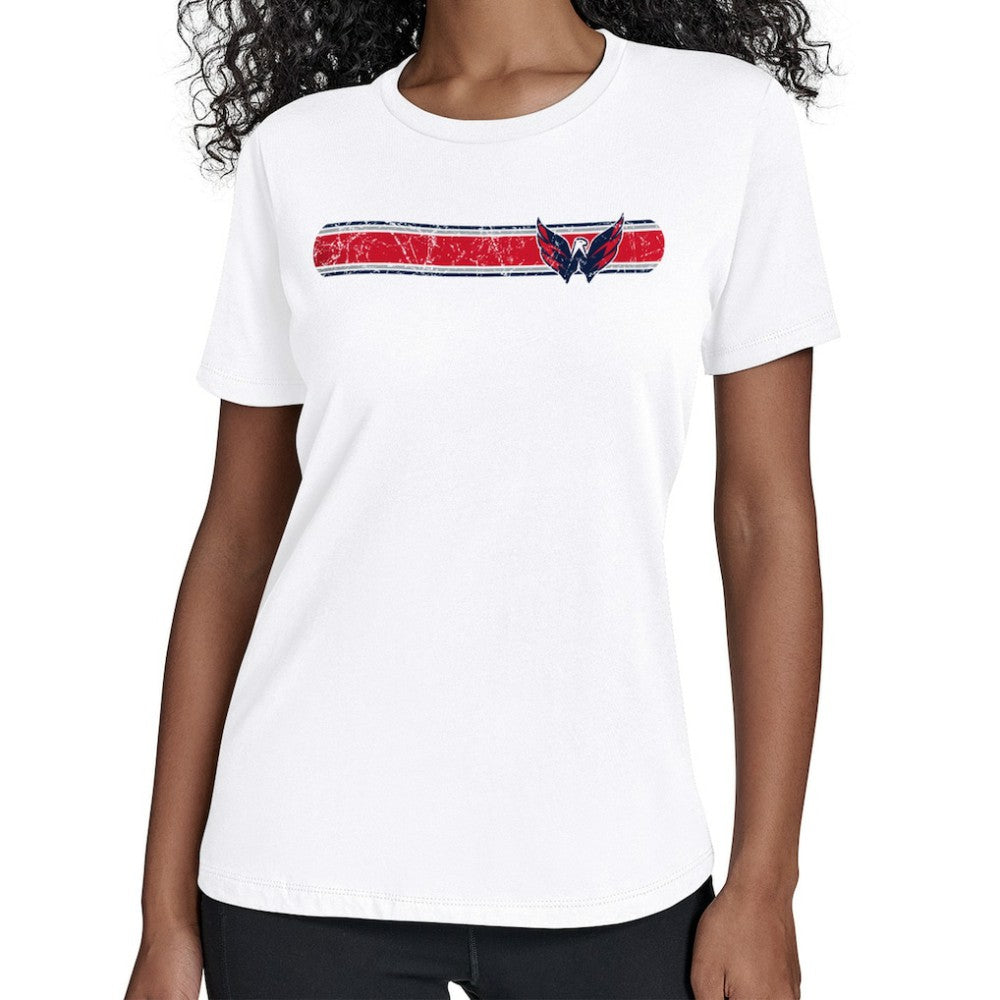 NHL Washington Capitals Starter Women's Team Stripe T-Shirt - White