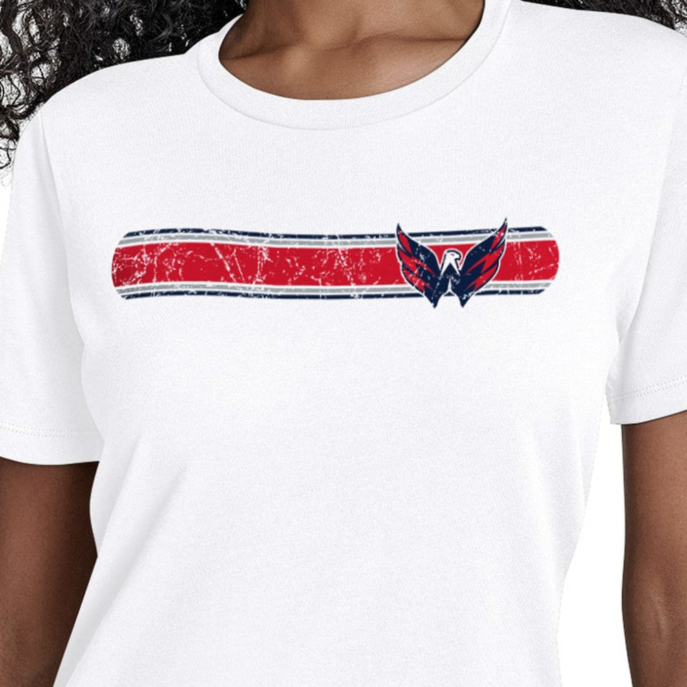 NHL Washington Capitals Starter Women's Team Stripe T-Shirt - White