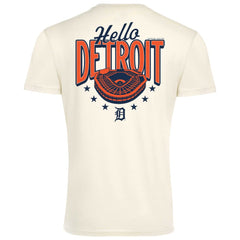 Detroit Tigers Sportiqe Unisex Hello Detroit Duke Oversized T-Shirt - Cream T-shirts