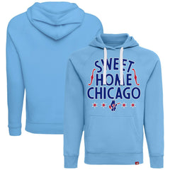 Chicago Cubs Sportiqe Unisex Sweet Home Chicago Olsen Tri-Blend Fleece Hoodie - Light Blue Hoodies