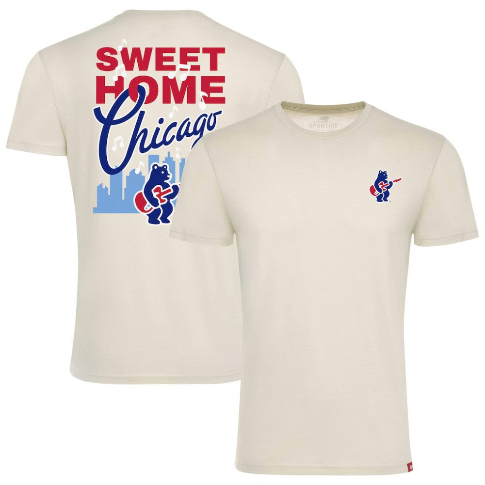 Chicago Cubs Sportiqe Unisex Sweet Home Chicago Comfy Tri-Blend Jersey T-Shirt - Cream Jerseys