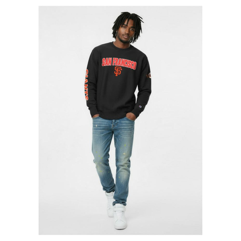 San Francisco Giants Champion Reverse Weave Chenille Sweatshirt - Black Sweatshirts