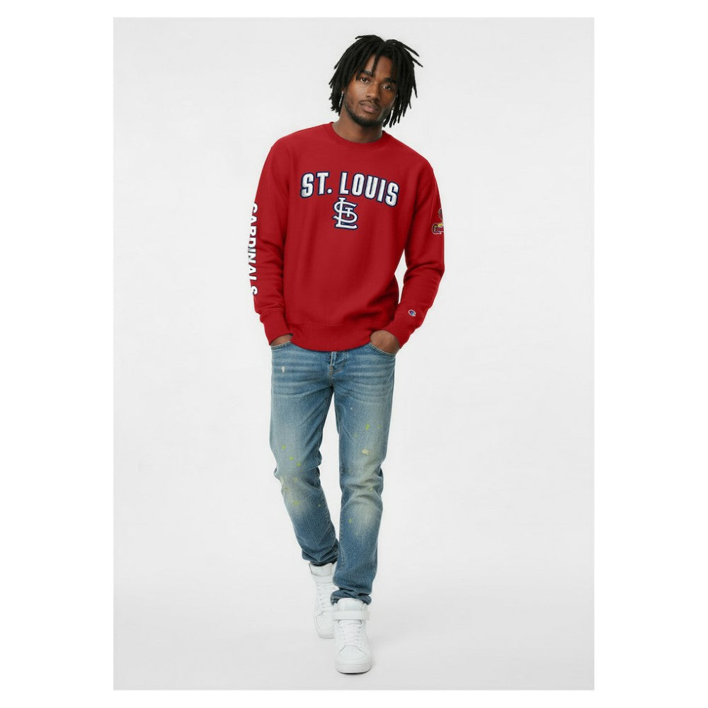 St. Louis Cardinals Champion Reverse Weave Chenille Sweatshirt - Red Sweatshirts