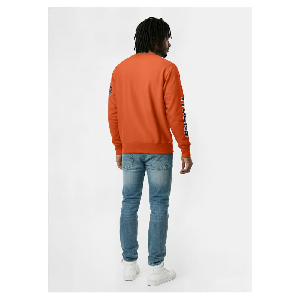 Detroit Tigers Champion Reverse Weave Chenille Sweatshirt - Orange Sweatshirts