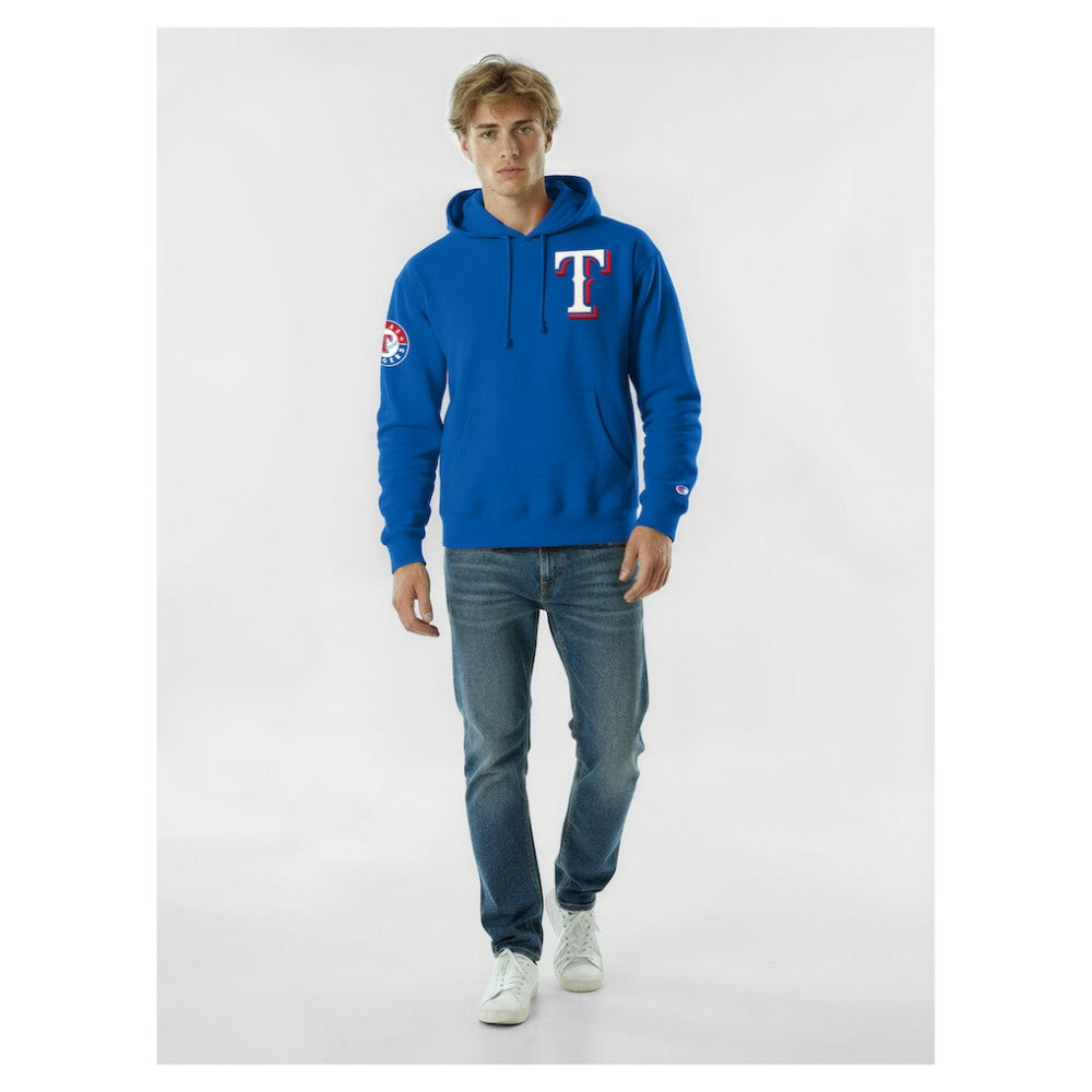 Texas Rangers Champion Reverse Weave Chenille Hoodie - Royal Hoodies