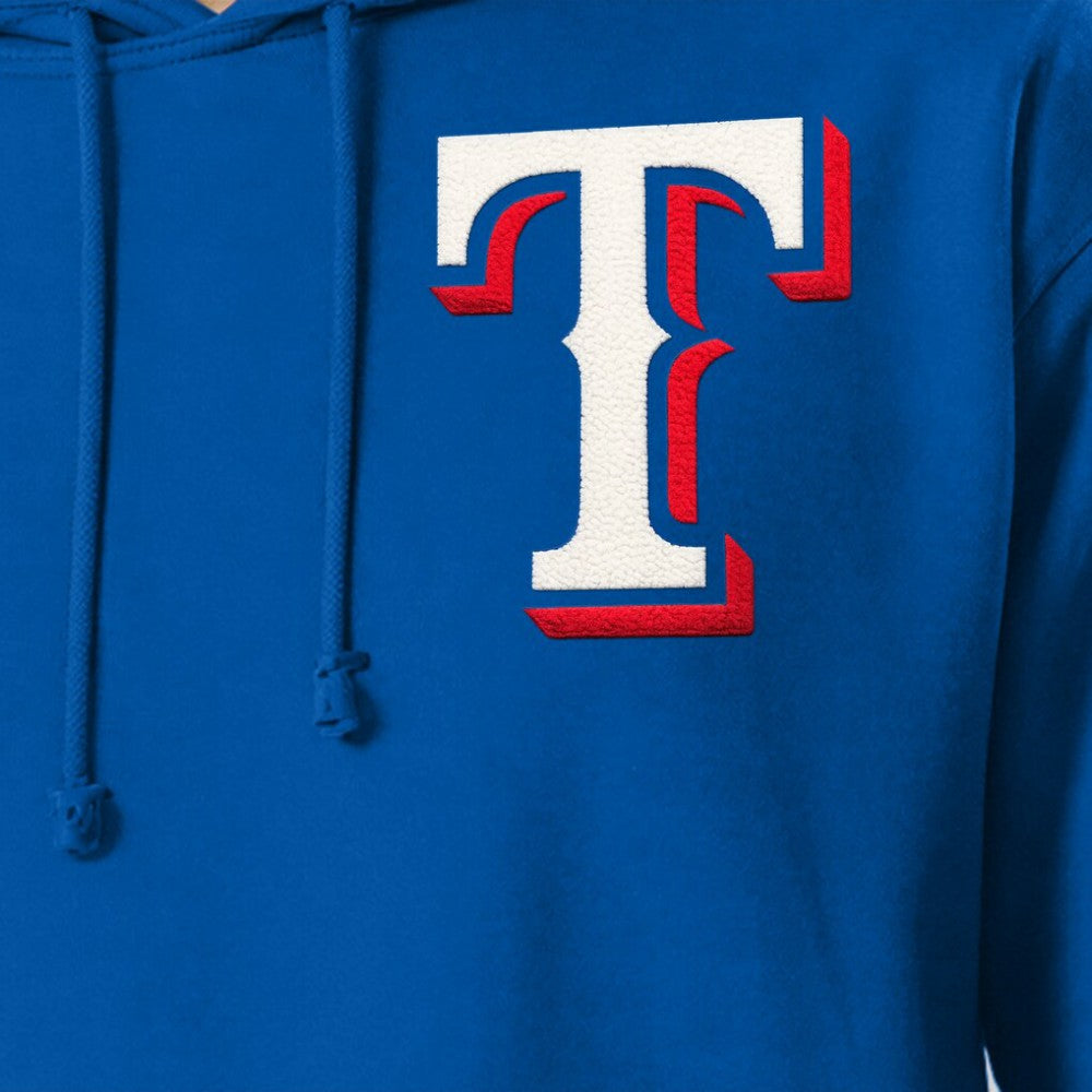 Texas Rangers Champion Reverse Weave Chenille Hoodie - Royal Hoodies