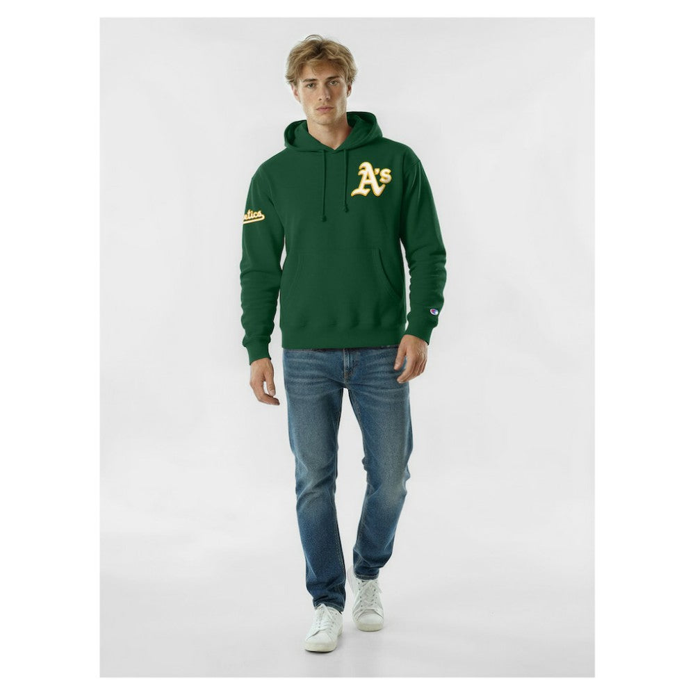 Athletics Champion Reverse Weave Chenille Hoodie - Green Hoodies