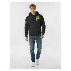 Pittsburgh Pirates Champion Reverse Weave Chenille Hoodie - Black Hoodies