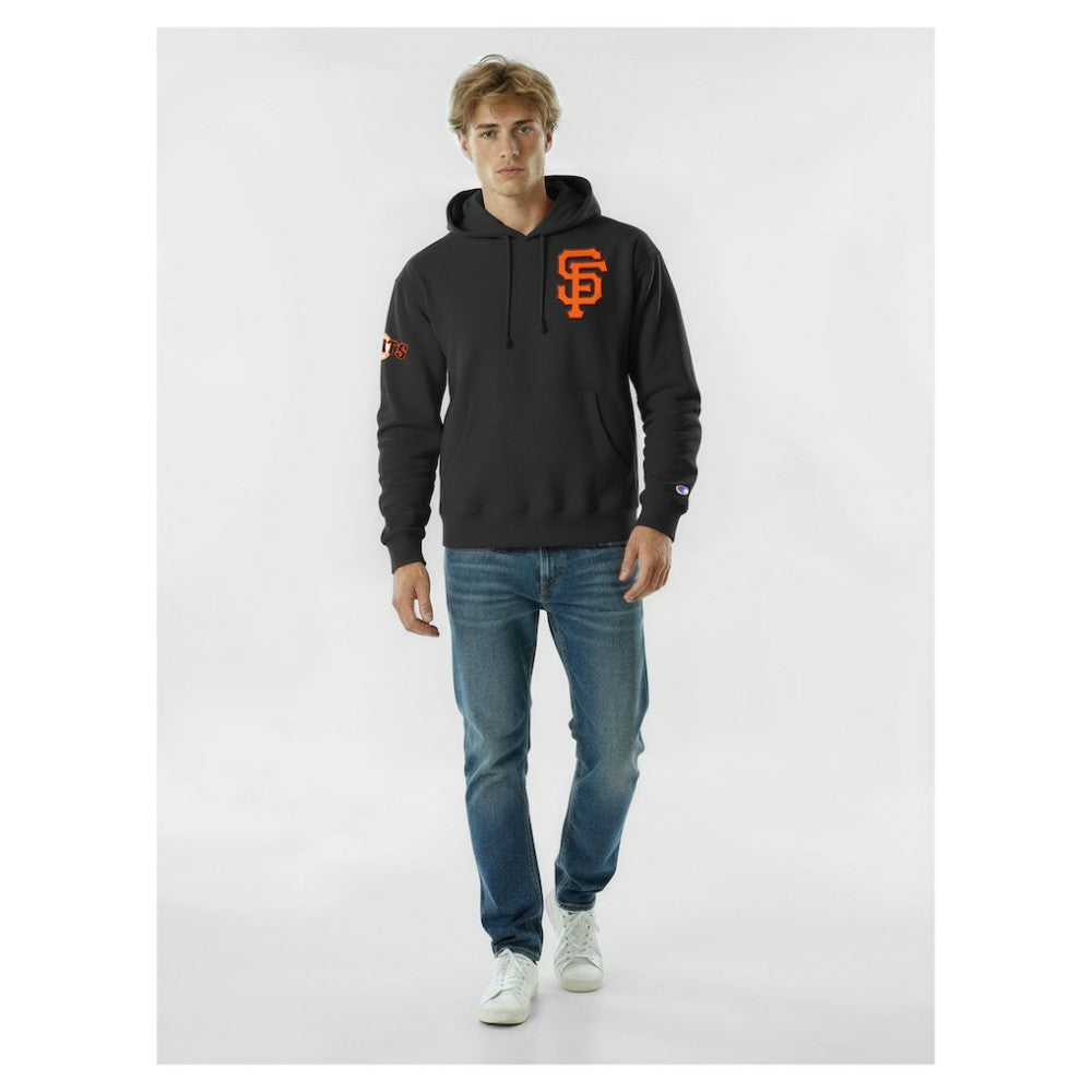 San Francisco Giants Champion Reverse Weave Chenille Hoodie - Black Hoodies