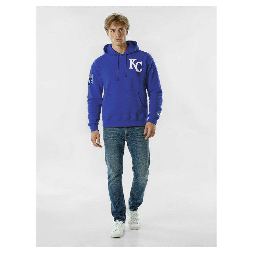 Kansas City Royals Champion Reverse Weave Chenille Hoodie - Royal Hoodies