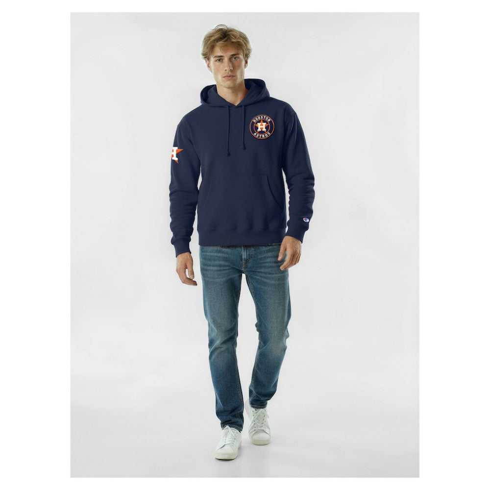 Houston Astros Champion Reverse Weave Chenille Hoodie - Navy Hoodies