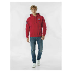 Los Angeles Angels Champion Reverse Weave Chenille Hoodie - Red Hoodies