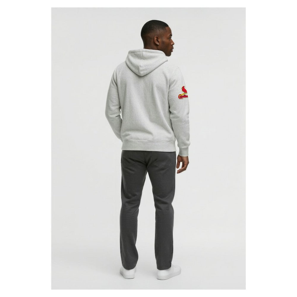 St. Louis Cardinals Champion Reverse Weave Chenille Full-Zip Hoodie - Gray Hoodies