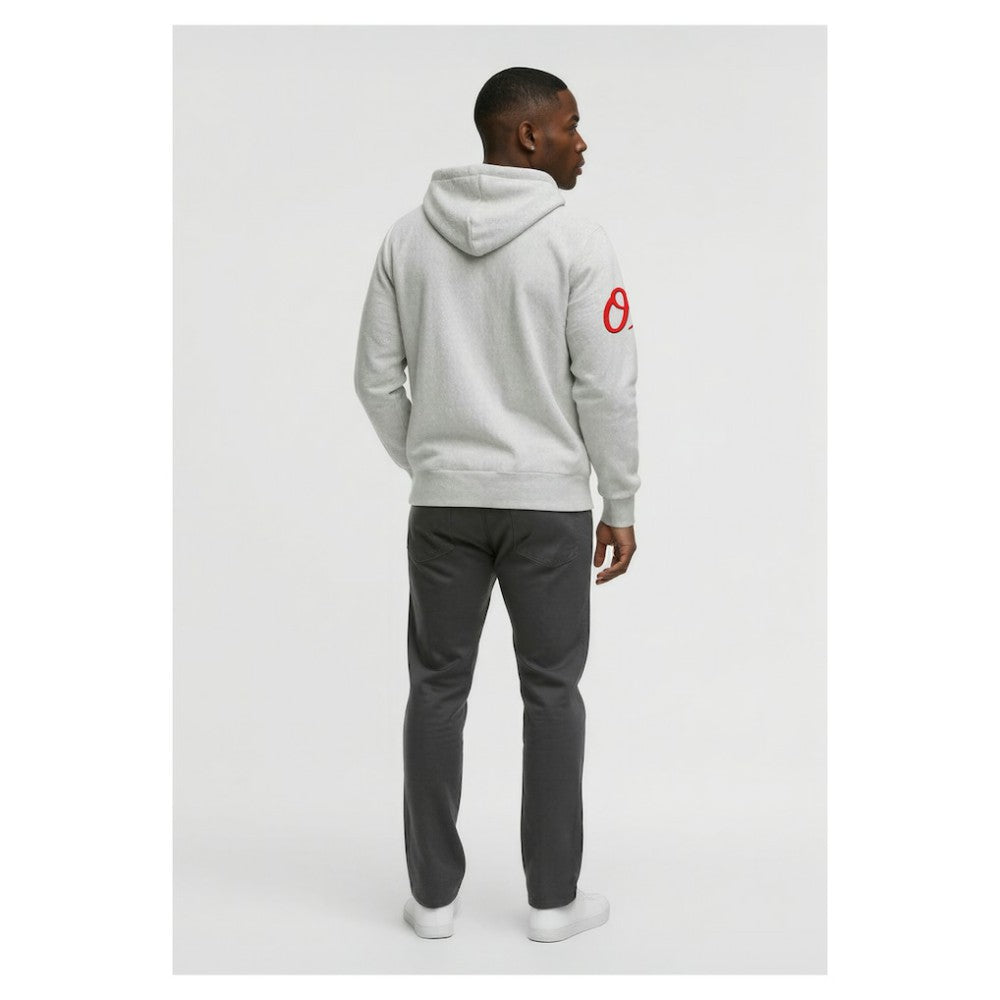 Baltimore Orioles Champion Reverse Weave Chenille Full-Zip Hoodie - Gray Hoodies