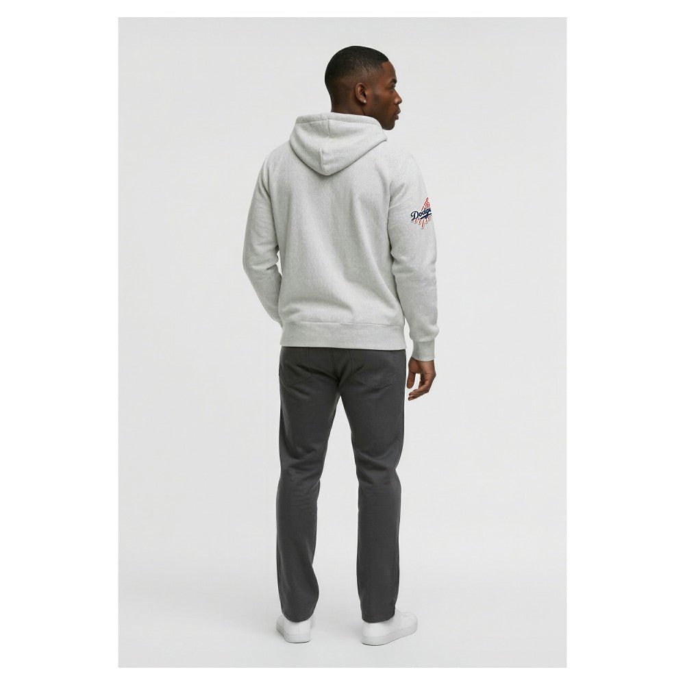Los Angeles Dodgers Champion Reverse Weave Chenille Full-Zip Hoodie - Gray Hoodies