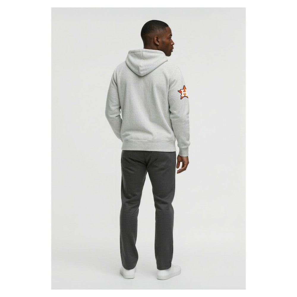 Houston Astros Champion Reverse Weave Chenille Full-Zip Hoodie - Gray Hoodies