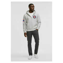 Chicago Cubs Champion Reverse Weave Chenille Full-Zip Hoodie - Gray Hoodies