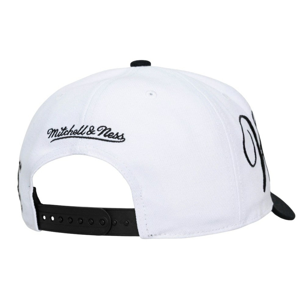 Chicago White Sox Mitchell & Ness Unisex XL Script Pro Crown Snapback Hat - White/Black Hats