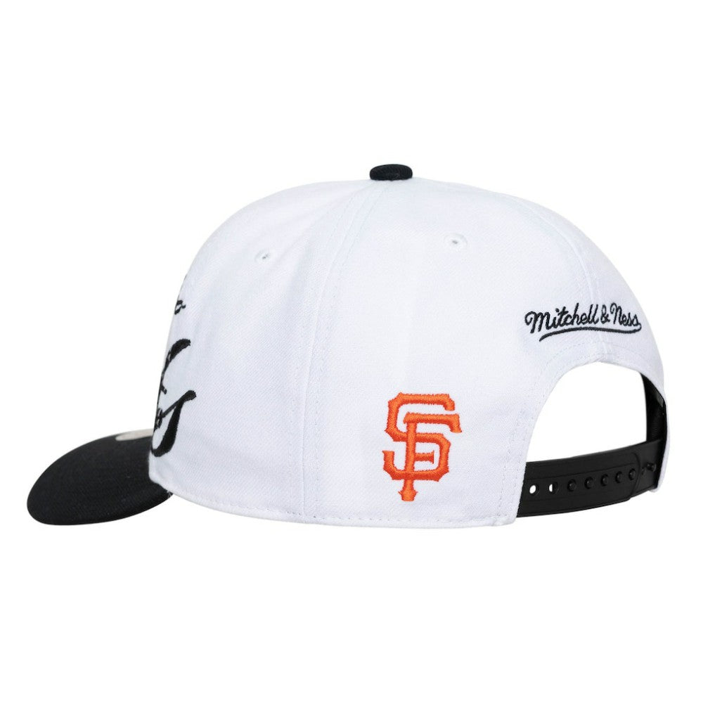 San Francisco Giants Mitchell & Ness Unisex XL Script Pro Crown Adjustable Hat - White/Black Hats