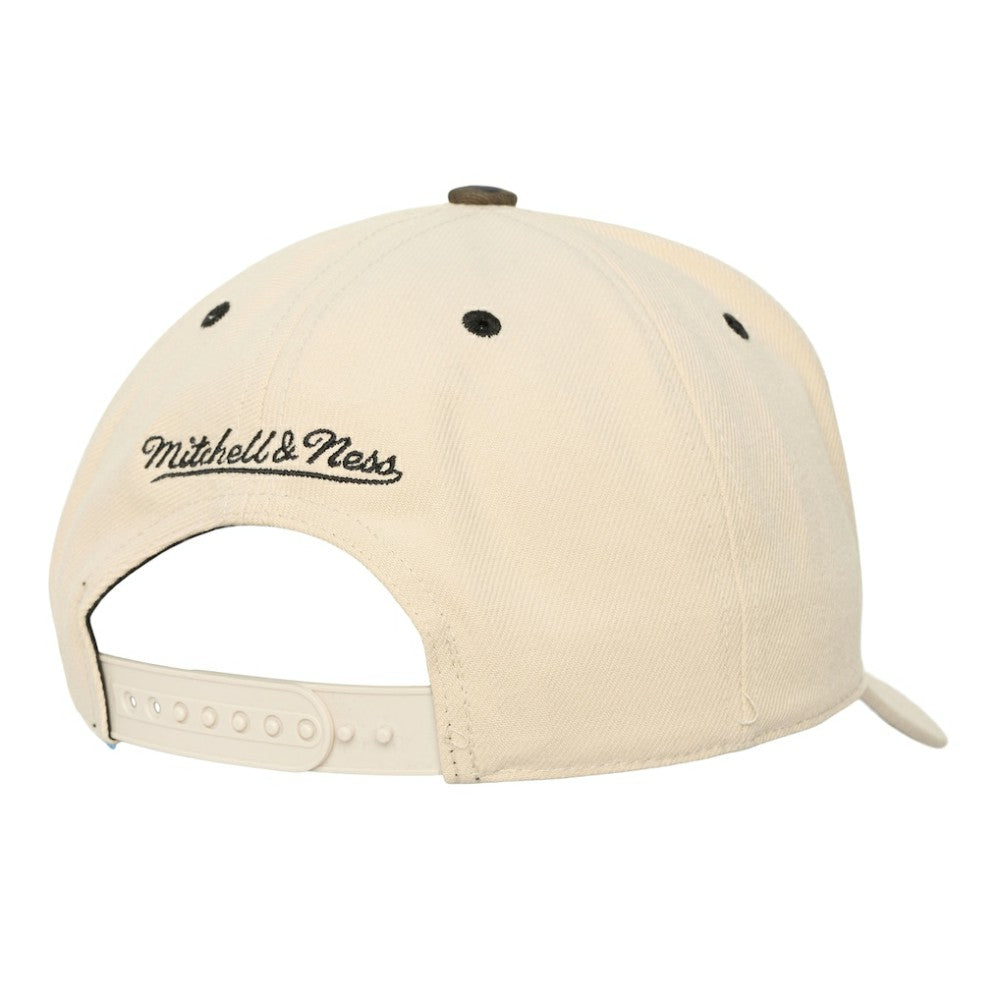 Texas Rangers Mitchell & Ness Unisex Camo Logo Pro Crown Snapback Hat - Cream Hats
