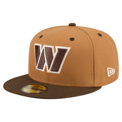 Washington Commanders New Era Two-Tone Walnut 59FIFTY Fitted Hat Light Brown/Dark Brown