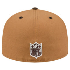 Baltimore Ravens New Era Two-Tone Walnut 59FIFTY Fitted Hat Light Brown/Dark Brown