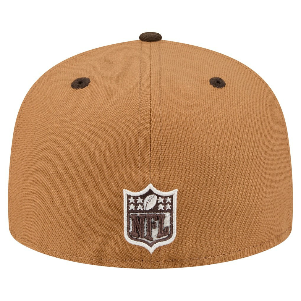 Chicago Bears New Era Two-Tone Walnut 59FIFTY Fitted Hat Light Brown/Dark Brown