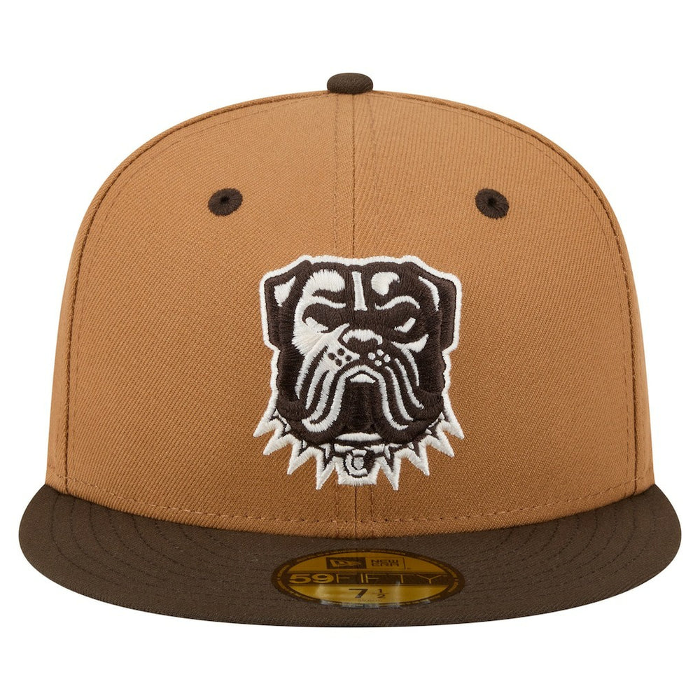 Cleveland Browns New Era Two-Tone Walnut 59FIFTY Fitted Hat Light Brown/Dark Brown