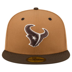 Houston Texans New Era Two-Tone Walnut 59FIFTY Fitted Hat Light Brown/Dark Brown