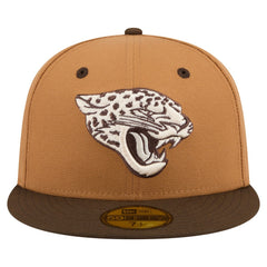 Jacksonville Jaguars New Era Two-Tone Walnut 59FIFTY Fitted Hat Light Brown/Dark Brown