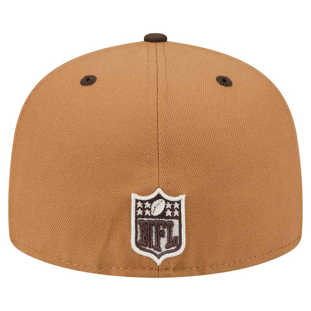 Kansas City Chiefs New Era Two-Tone Walnut 59FIFTY Fitted Hat Light Brown/Dark Brown
