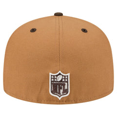 Kansas City Chiefs New Era Two-Tone Walnut 59FIFTY Fitted Hat Light Brown/Dark Brown