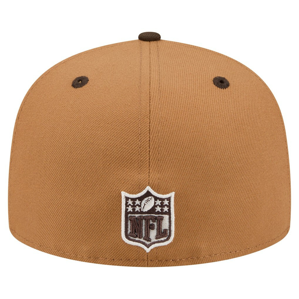 Los Angeles Chargers New Era Two-Tone Walnut 59FIFTY Fitted Hat Light Brown/Dark Brown
