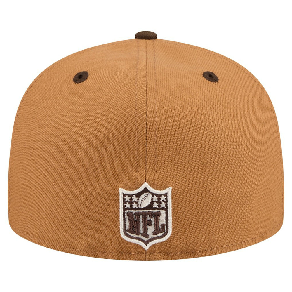 Minnesota Vikings New Era Two-Tone Walnut 59FIFTY Fitted Hat Light Brown/Dark Brown