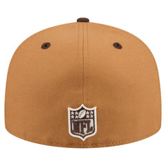 New York Giants New Era Two-Tone Walnut 59FIFTY Fitted Hat Light Brown/Dark Brown