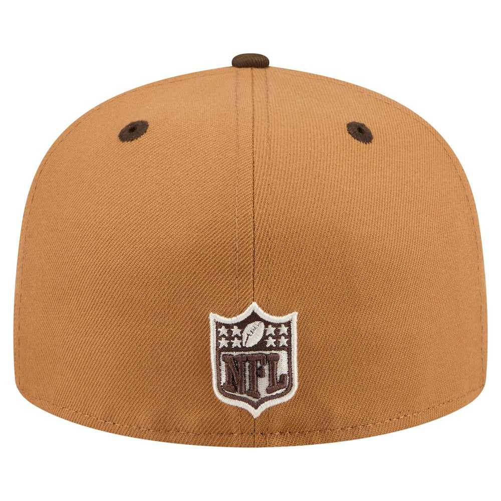 Philadelphia Eagles New Era Two-Tone Walnut 59FIFTY Fitted Hat Light Brown/Dark Brown