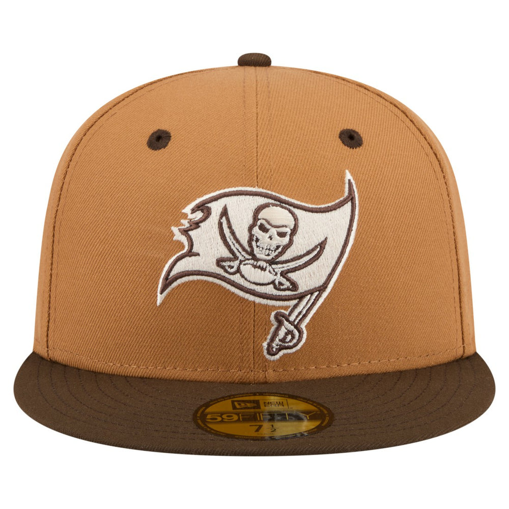 Tampa Bay Buccaneers New Era Two-Tone Walnut 59FIFTY Fitted Hat Light Brown/Dark Brown