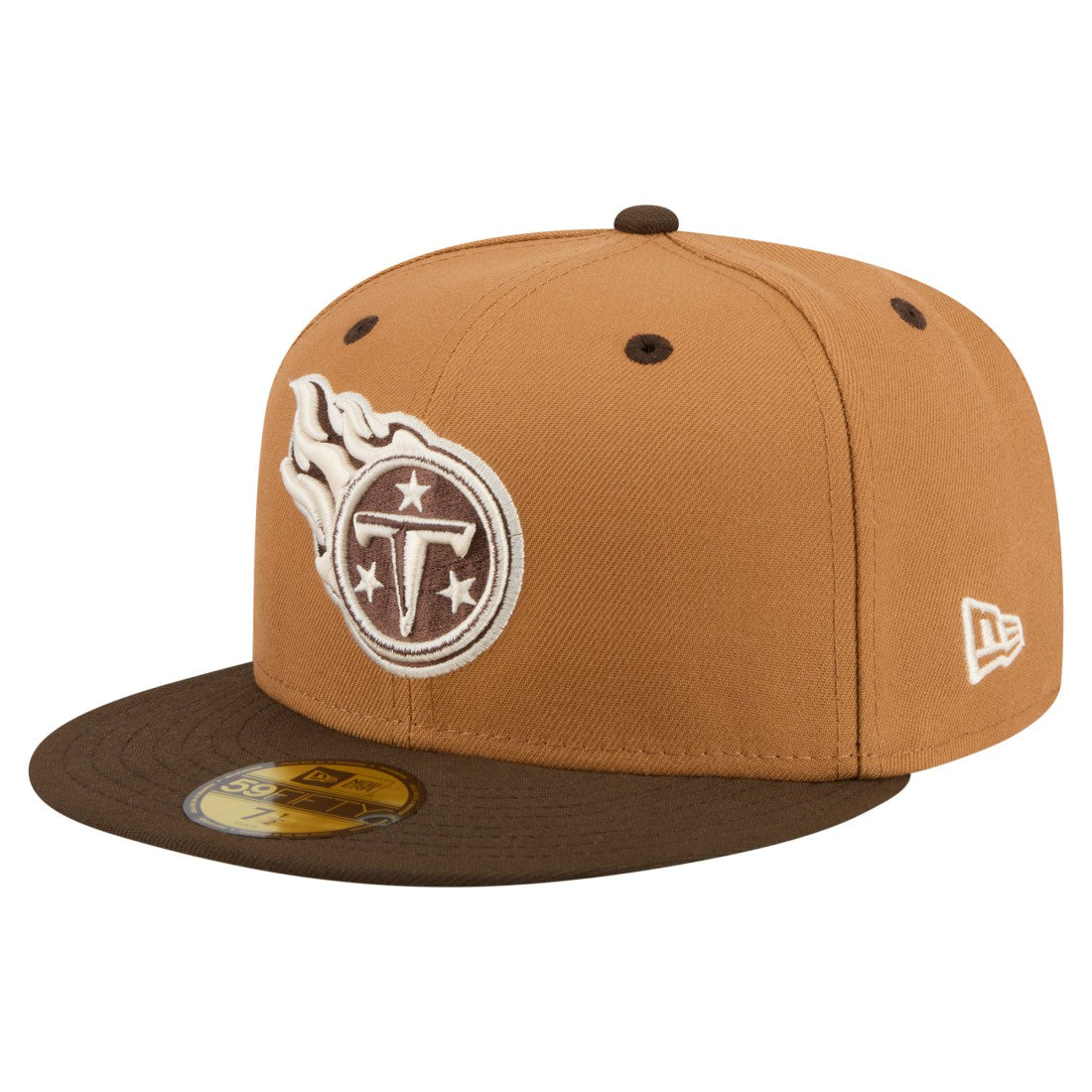 Tennessee Titans New Era Two-Tone Walnut 59FIFTY Fitted Hat Light Brown/Dark Brown